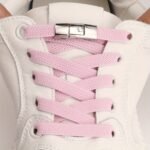 1Pair Women'S Polyester Laces Sneaker Accessories, White No Laces With Buckles - Image 13