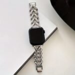 Suitable For Apple Watch1~8 Ultra New Single Row Thick V-Shape Denim Chain Metal Watch Strap 38/40/41/42/44/45Mm - Image 12