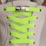 1Pair Women'S Polyester Laces Sneaker Accessories, White No Laces With Buckles - Image 17