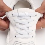 1Pair Women'S Polyester Laces Sneaker Accessories, White No Laces With Buckles - Image 5