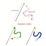 Interactive Cat Teaser Toy - Soft Plush Strip With Teasing Stick For Kitten Play - Pet Supplies For Fun And Exercise - Image 9