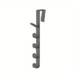 1Pc Over-The-Door Plastic Hanger In White Or Beige - Easy Install, Space-Saving Hook Rack For Clothes, Bags & Towels - Stylish Home Organization Solution For Bedroom & Beyond - Image 7