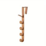 1Pc Over-The-Door Plastic Hanger In White Or Beige - Easy Install, Space-Saving Hook Rack For Clothes, Bags & Towels - Stylish Home Organization Solution For Bedroom & Beyond - Image 5