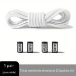 Never Tie Your Shoes Again - 1 Pair Of 100Cm/39.4In Elastic No Tie Shoelaces Fits Fit For Adults & Youngsters, Perfect For Sneakers, Shoe Accessories - Image 3