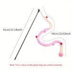 Interactive Cat Teaser Toy - Soft Plush Strip With Teasing Stick For Kitten Play - Pet Supplies For Fun And Exercise - Image 3