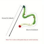 Interactive Cat Teaser Toy - Soft Plush Strip With Teasing Stick For Kitten Play - Pet Supplies For Fun And Exercise - Image 7