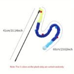 Interactive Cat Teaser Toy - Soft Plush Strip With Teasing Stick For Kitten Play - Pet Supplies For Fun And Exercise - Image 5