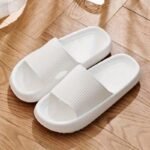 Unisex, Cloudyzz Unisex Cozislides Slip-On Slippers - Soft Eva Non-Slip Indoor/Outdoor House Shoes, Lightweight Cushioned Comfort For All Seasons, 7 Color Options (Beige, Blue, Black & More), Cute Slippers, Allseason Footwear, Ribbed Texture Design, Durable Slipresistant - Image 3