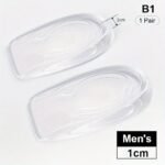 1Pair Silicone Transparent Heightening Insoles, Men'S And Women'S Invisible Half Pads, Heel Lifting Pads, Elastic Arch Support Pads - Image 7