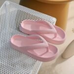 Wholesale Women'S Soft Sole Slides - Eva Flip-Flops With Thick Cushioned Insoles, All-Season Indoor/Outdoor Beach Slippers In Beige, White, Yellow, Pink, Black, Orange, Light Green, And Light Blue, Indoor Slippers | Stylish Slippers | Eva Material - Image 18