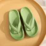 Wholesale Women'S Soft Sole Slides - Eva Flip-Flops With Thick Cushioned Insoles, All-Season Indoor/Outdoor Beach Slippers In Beige, White, Yellow, Pink, Black, Orange, Light Green, And Light Blue, Indoor Slippers | Stylish Slippers | Eva Material - Image 9