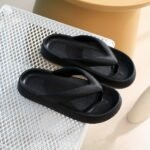 Wholesale Women'S Soft Sole Slides - Eva Flip-Flops With Thick Cushioned Insoles, All-Season Indoor/Outdoor Beach Slippers In Beige, White, Yellow, Pink, Black, Orange, Light Green, And Light Blue, Indoor Slippers | Stylish Slippers | Eva Material - Image 11