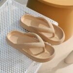 Wholesale Women'S Soft Sole Slides - Eva Flip-Flops With Thick Cushioned Insoles, All-Season Indoor/Outdoor Beach Slippers In Beige, White, Yellow, Pink, Black, Orange, Light Green, And Light Blue, Indoor Slippers | Stylish Slippers | Eva Material - Image 13