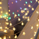 1Pc Star-Shaped Fairy Lights - Battery-Powered, Indoor Decor For Mother'S Day, Halloween, Christmas, And Parties - Soft Warm Glow, Pvc Material, No Electronic Components Needed, Party Lighting | Starlight Effect | Durable Plastic Lights, Fairy Lights Decor - Image 10