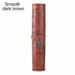Creative Treasure Map Retro Pencil Case Leather Large Capacity Roll Pencil Bag Embossed Buckle Simple Stationery Box Roll Portable Pencil Drawing Bag Pen Holder - Image 6