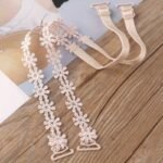 A Pair Of Hollow Lace Floral Bras With Invisible Shoulder Straps, Suitable For Women, Featuring Lace Cross-Back And Halter Design. - Image 13
