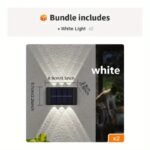 Solar Wall Light - Outdoor Camping Light With 6 Led, Dual Color Lighting For Courtyard, Street, Landscape, Garden Decoration Christmas Gift - Image 5
