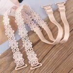 A Pair Of Hollow Lace Floral Bras With Invisible Shoulder Straps, Suitable For Women, Featuring Lace Cross-Back And Halter Design. - Image 14