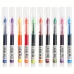10-Pack Of Quick-Drying Color Neutral Ballpoint Pens - 0.5Mm Needle Carbon Pens - Perfect For Students! - Image 3