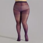 Plus Size Casual Stockings, Women'S Plus Solid Semi Sheer High Rise Thin Pantyhose - Image 20