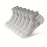 Acefine 6 Pairs Of Men'S Athletic Socks With Stripes And Honeycomb Patterns For Running, Hiking, Cycling, And Walking - Image 5