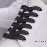 2Pcs Glitter Shoelaces Set, Soft Polyester Knitted Laces, Solid Color, Metallic Golden & Silveryy, Hand Washable, Sports Style, Perfect For Sneakers, Running, Christmas, Valentine'S Day, Campus Events - Image 15