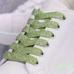 2Pcs Glitter Shoelaces Set, Soft Polyester Knitted Laces, Solid Color, Metallic Golden & Silveryy, Hand Washable, Sports Style, Perfect For Sneakers, Running, Christmas, Valentine'S Day, Campus Events - Image 24