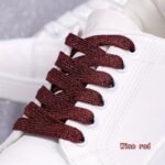 2Pcs Glitter Shoelaces Set, Soft Polyester Knitted Laces, Solid Color, Metallic Golden & Silveryy, Hand Washable, Sports Style, Perfect For Sneakers, Running, Christmas, Valentine'S Day, Campus Events - Image 25