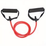 1Pc Premium Tpe Resistance Band - U-Shaped, Elastic Fitness Rope With Comfort Handles In Red/Green/Black - Ideal For Home Workouts & Strength Training - Image 3