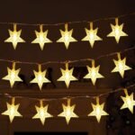 1Pc Star-Shaped Fairy Lights - Battery-Powered, Indoor Decor For Mother'S Day, Halloween, Christmas, And Parties - Soft Warm Glow, Pvc Material, No Electronic Components Needed, Party Lighting | Starlight Effect | Durable Plastic Lights, Fairy Lights Decor - Image 3