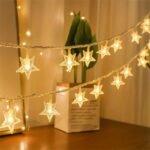 1Pc Star-Shaped Fairy Lights - Battery-Powered, Indoor Decor For Mother'S Day, Halloween, Christmas, And Parties - Soft Warm Glow, Pvc Material, No Electronic Components Needed, Party Lighting | Starlight Effect | Durable Plastic Lights, Fairy Lights Decor - Image 7