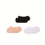 3 Pairs Solid Invisible Socks, Comfy & Breathable Low Cut Ankle Socks, Women'S Stockings & Hosiery - Image 13