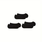 3 Pairs Solid Invisible Socks, Comfy & Breathable Low Cut Ankle Socks, Women'S Stockings & Hosiery - Image 5