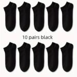 1/5/10/30 Pairs Of Socks For Men And Women, Black And White Thin Ankle Socks, No-Wash, Deodorant, Sweat Absorbing, Summer Thin, Foot Bath, Boat Socks, Sweat-Resistant - Image 13