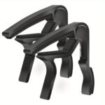 Set Of 2 Guitar Capos, Suitable For Acoustic Guitar, Electric Guitar, Bass, Black And Rosewood - Image 5