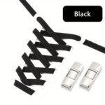 1 Pair No-Tie Shoe Laces, Diamond Cross Locks, Elastic Acetate Sneaker Laces, Easy Access Lazy Shoelaces For Casual Shoes - Image 5
