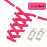 1 Pair No-Tie Shoe Laces, Diamond Cross Locks, Elastic Acetate Sneaker Laces, Easy Access Lazy Shoelaces For Casual Shoes - Image 17
