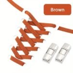 1 Pair No-Tie Shoe Laces, Diamond Cross Locks, Elastic Acetate Sneaker Laces, Easy Access Lazy Shoelaces For Casual Shoes - Image 15