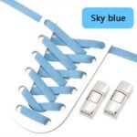 1 Pair No-Tie Shoe Laces, Diamond Cross Locks, Elastic Acetate Sneaker Laces, Easy Access Lazy Shoelaces For Casual Shoes - Image 7