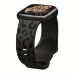 Leopard Engraved Band Compatible With Iwatch Band 38Mm 40Mm 41Mm 42Mm 44Mm 45Mm 49Mm, Waterproof Cheetah Sport Silicone Wristbands Replacement For Iwatch Series 8 7 6 5 4 3 2 Se - Image 3