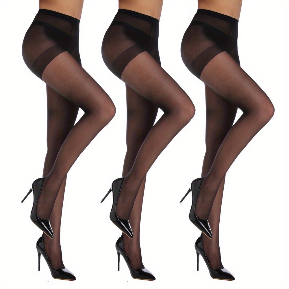 product-1e233124da-d776b1aa-86e0-49bc-8186-8c8c8136efe5_1000x1000.jpeg Ladyfan Women'S 3-Pack Ultra-Sheer Control Top Pantyhose - Black - Tummy Control & Run-Resistant Leg Stability - Elegant Formal/Professional/Party Tights - Soft Non-Drying Formula - For Everyday & Special Occasions, Professional Attire Hosiery, Smooth Texture Hosiery - Image 1