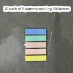 100Pcs Portable & Practical Sticky Notes - Creative Indication Markers For Students, Index & Note Stickers, Small Strip Plastic Bookmark Stickers G399 - Image 17