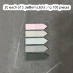 100Pcs Portable & Practical Sticky Notes - Creative Indication Markers For Students, Index & Note Stickers, Small Strip Plastic Bookmark Stickers G399 - Image 28
