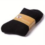 1Pair Men'S Thick Warm Crew Socks For Winter, Casual Plain Color Terry Socks, Men'S Socks - Image 9