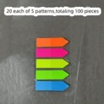 100Pcs Portable & Practical Sticky Notes - Creative Indication Markers For Students, Index & Note Stickers, Small Strip Plastic Bookmark Stickers G399 - Image 13