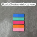 100Pcs Portable & Practical Sticky Notes - Creative Indication Markers For Students, Index & Note Stickers, Small Strip Plastic Bookmark Stickers G399 - Image 24