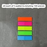 100Pcs Portable & Practical Sticky Notes - Creative Indication Markers For Students, Index & Note Stickers, Small Strip Plastic Bookmark Stickers G399 - Image 11
