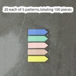 100Pcs Portable & Practical Sticky Notes - Creative Indication Markers For Students, Index & Note Stickers, Small Strip Plastic Bookmark Stickers G399 - Image 19