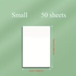 50 Sheets Transparent Sticky Notes, Suitable For Notebooks, Diaries, School Stationery Supplies, Office Supplies, Large/Medium/Small - Image 3