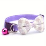 1Pc Adjustable Plaid Cat Collar With Bow Tie - Perfect For Holiday Dress Up And Everyday Wear - Image 13